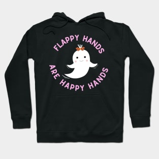 flappy hands are happy hands ghost Hoodie